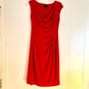 LAUREN Ralph Lauren red jersey dress, size 4